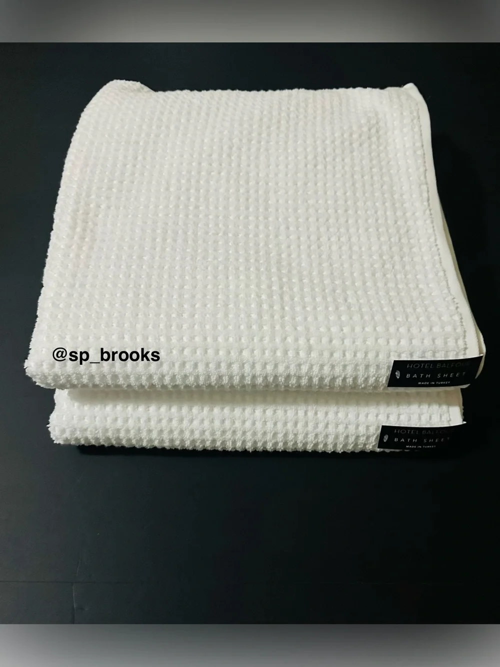 🎁2PC Hotel Balfour Bath Sheets - 64”x34” Cotton Waffle Bath Sheets - White